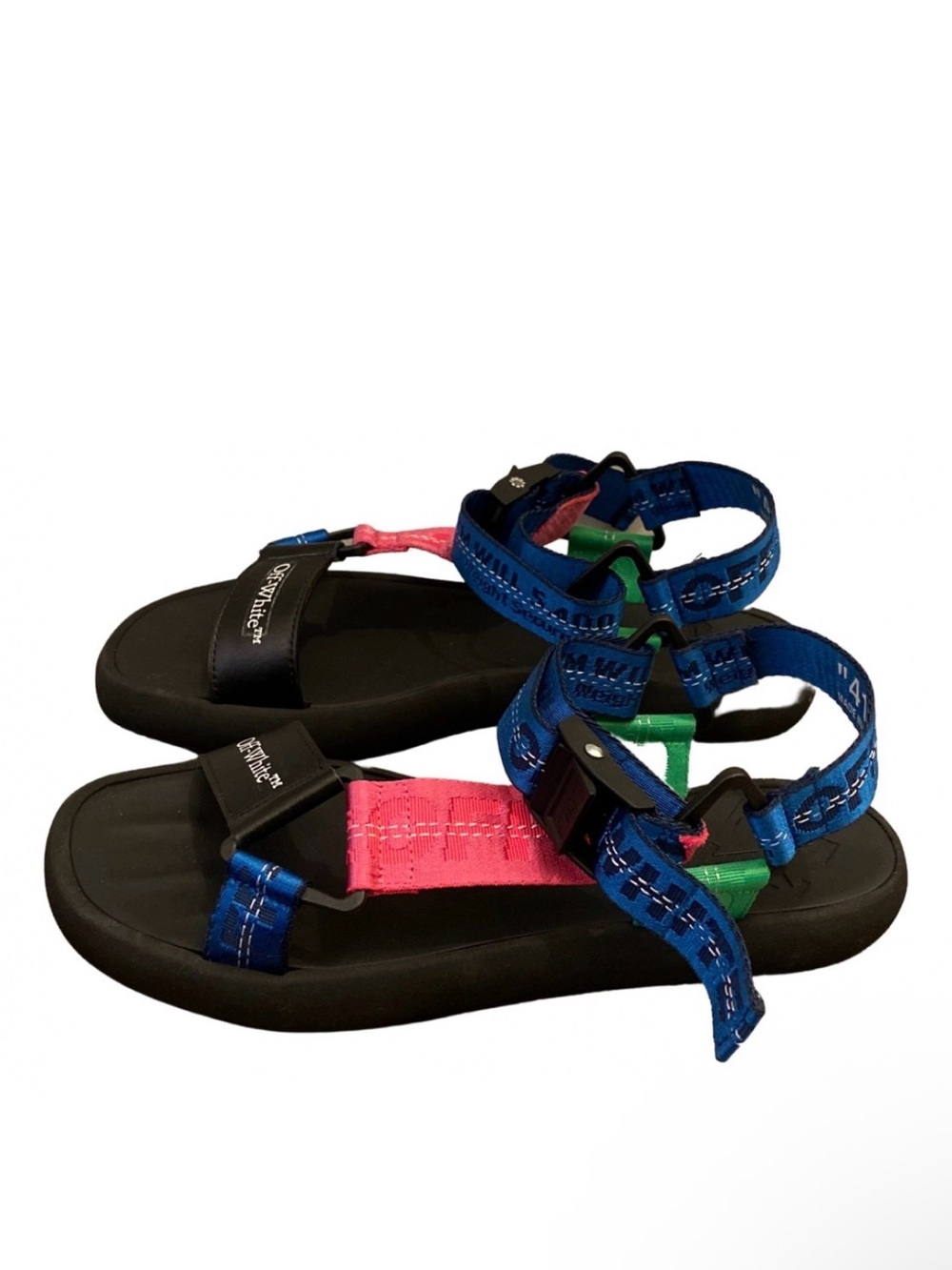 Off-White Blue and Pink Strap Sandal